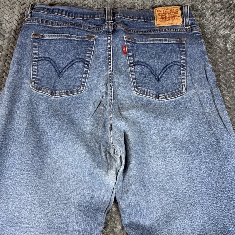 Levi's 512 Women's Classic Slim Stretch Tapered Leg Blue Denim Jeans Size 16M - Picture 13 of 15